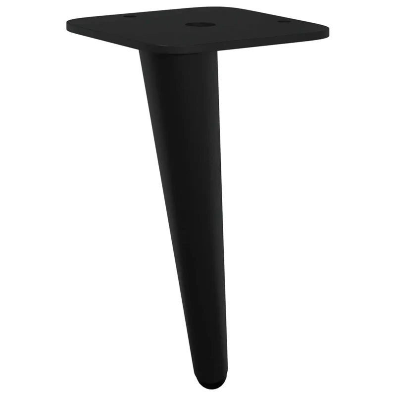 Lot de 2 pieds de support modernes design effilé 56 x 56 x 100 mm en fer noir 02_0051983