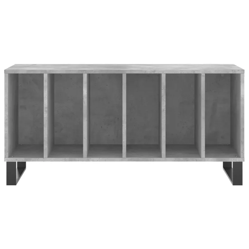 Armoire à disques pratique avec grand espace de rangement 100 x 38 x 48 cm en bois d'ingénierie gris béton 02_0049156