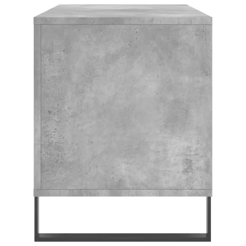 Armoire à disques pratique avec grand espace de rangement 100 x 38 x 48 cm en bois d'ingénierie gris béton 02_0049156