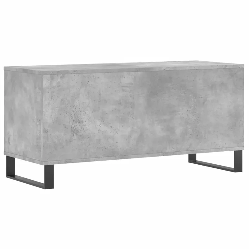 Armoire à disques pratique avec grand espace de rangement 100 x 38 x 48 cm en bois d'ingénierie gris béton 02_0049156