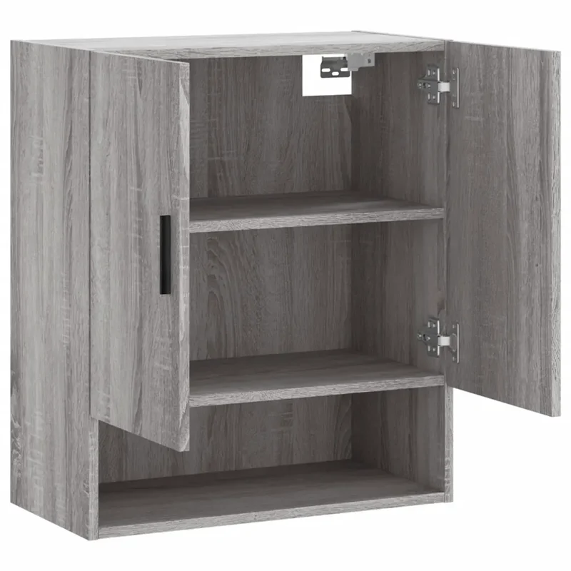 Armoire murale pratique design contemporain rangement 60 x 31 x 70 cm en bois d'ingénierie gris 02_0048779