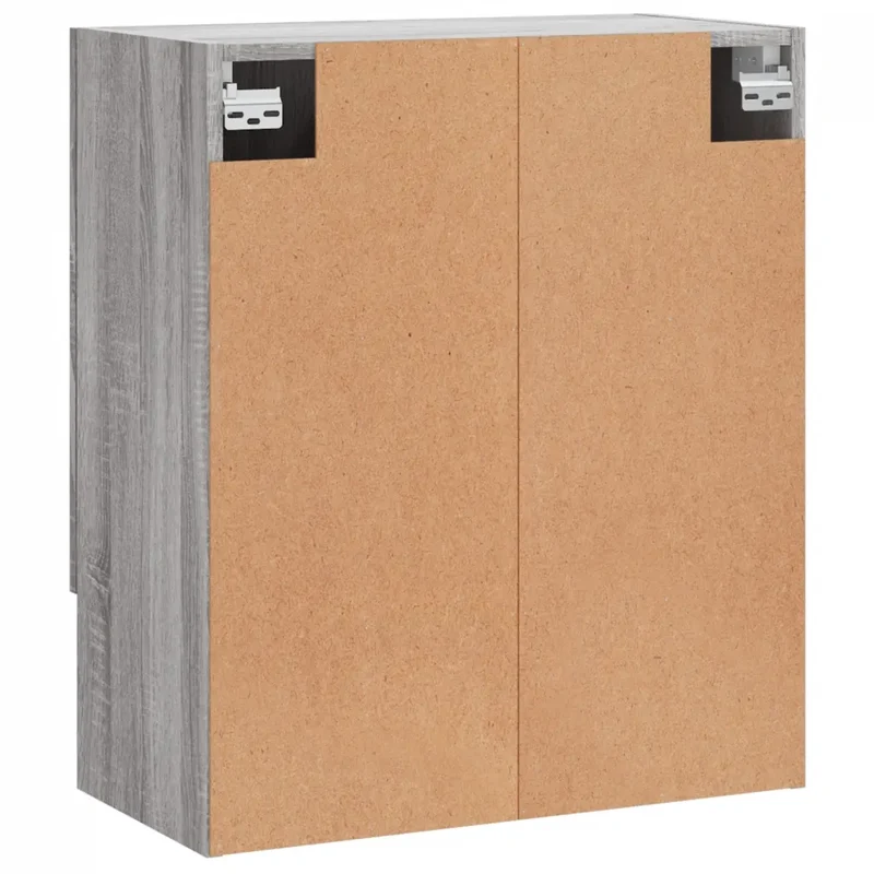 Armoire murale pratique design contemporain rangement 60 x 31 x 70 cm en bois d'ingénierie gris 02_0048779