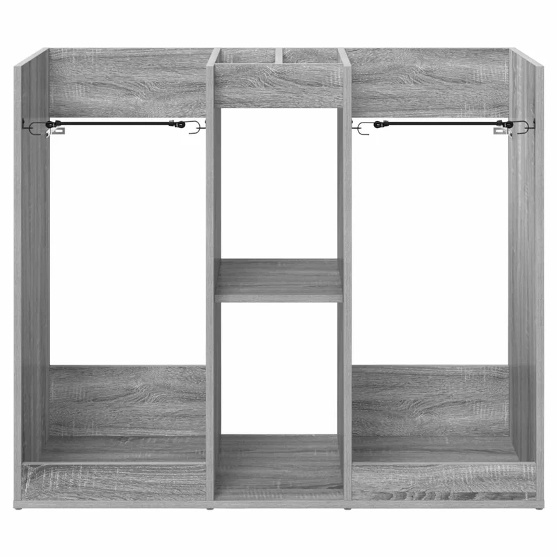 Armoire de rangement moderne intérieure 102 x 45 x 85 cm grand espace de stockage finition élégante en bois gris sonoma 02_0055061