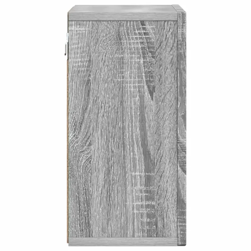 Armoire suspendue rectangulaire moderne 60 x 20 x 40 cm offrant grand espace de rangement design épuré en bois d'ingénierie gris sonoma 02_0054806