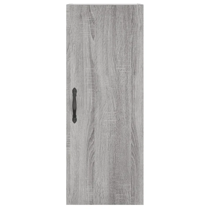 Armoire murale élégante rangement 34,5 x 34 x 90 cm style contemporain en bois d'ingénierie gris 02_0049303