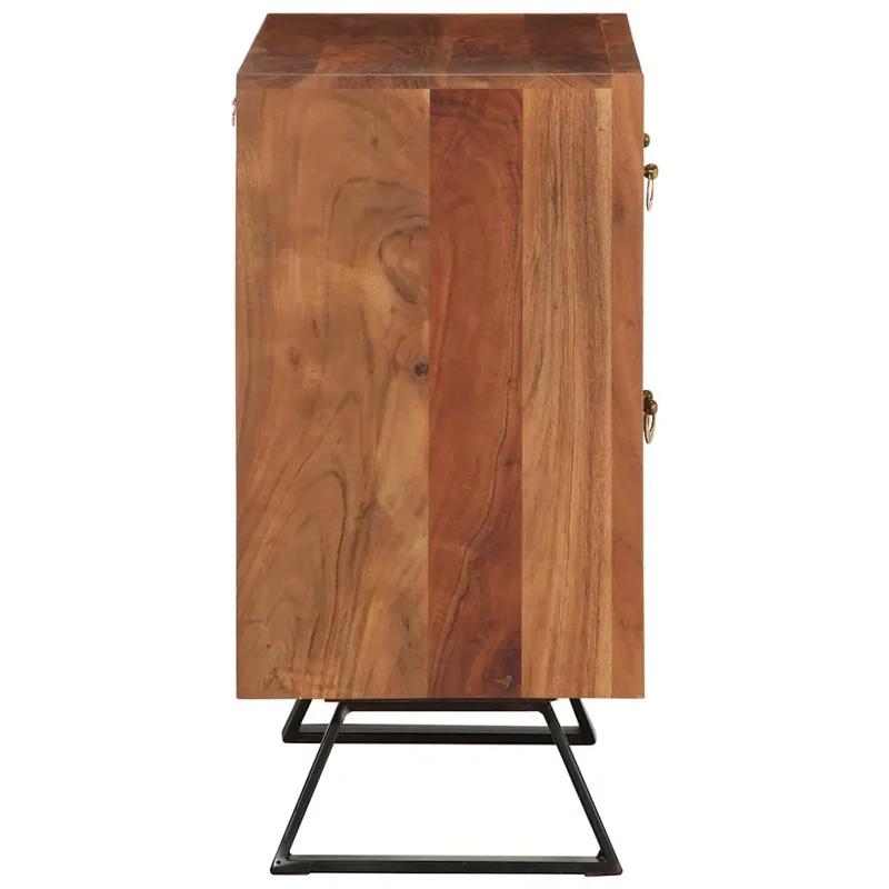 Armoire à tiroirs vintage pratique 70 x 35 x 70 cm grand espace de rangement ambiance rétro en bois acacia 02_0047282