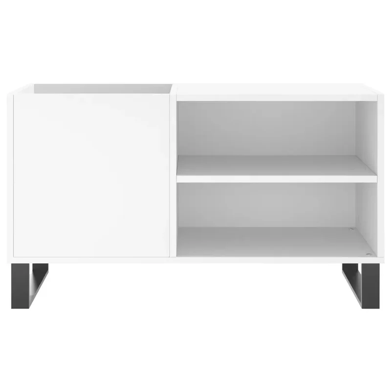 Armoire à disques pratique style industriel 85 x 38 x 48 cm en bois d'ingénierie blanc 02_0049115