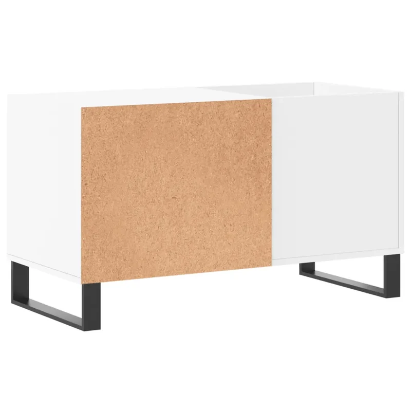 Armoire à disques pratique style industriel 85 x 38 x 48 cm en bois d'ingénierie blanc 02_0049115