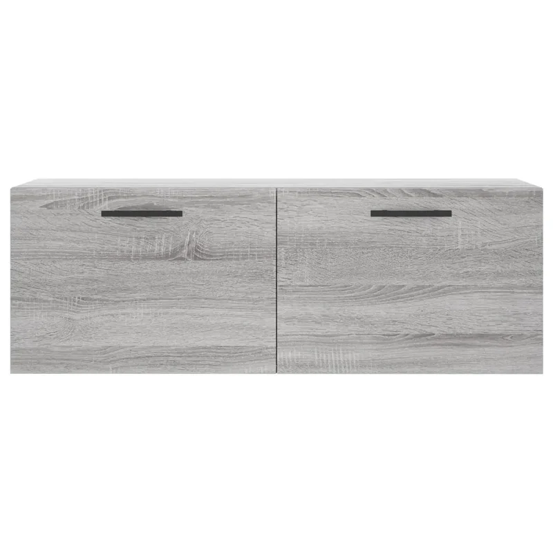 Armoire murale flottante en bois d'ingénierie sonoma gris 100 x 36,5 x 35 cm avec grand espace de rangement style moderne 02_0048897