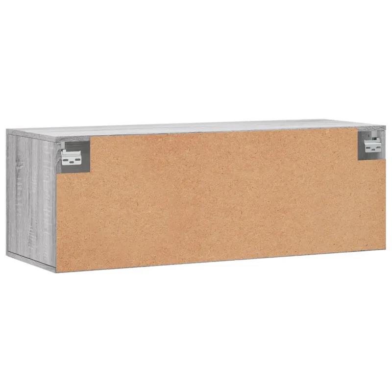 Armoire murale flottante en bois d'ingénierie sonoma gris 100 x 36,5 x 35 cm avec grand espace de rangement style moderne 02_0048897