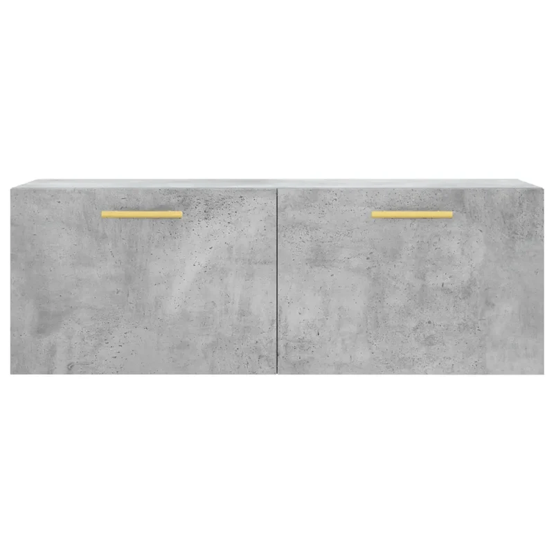 Armoire murale pratique rangement décorative 100 x 36,5 x 35 cm en bois d'ingénierie gris béton 02_0048880