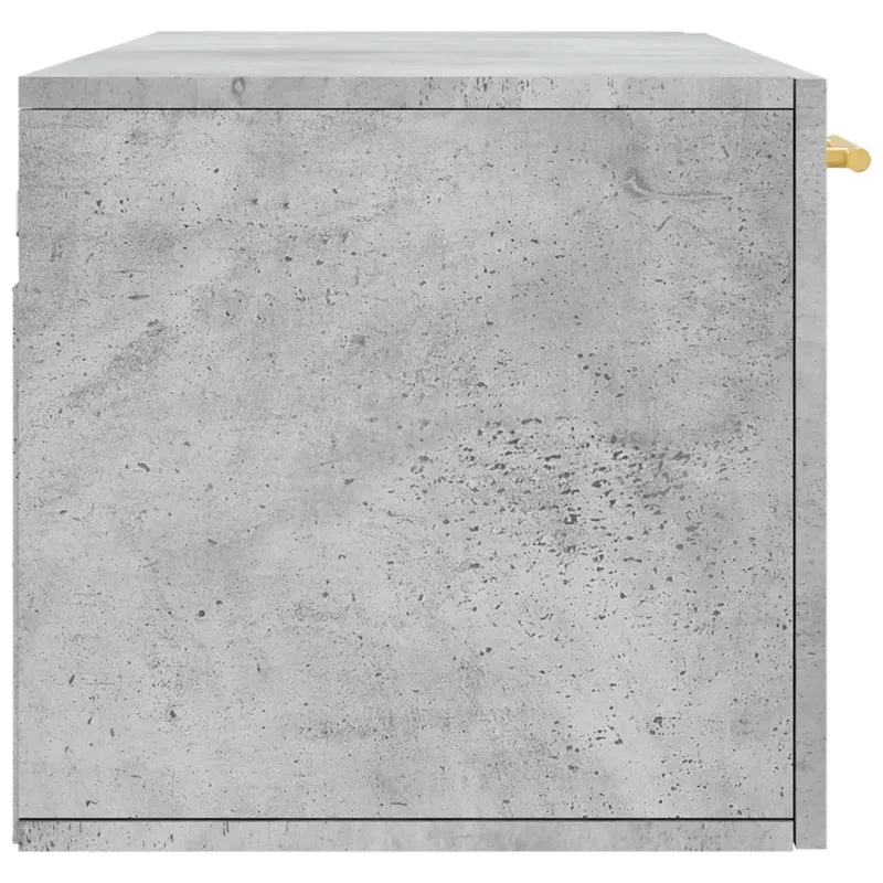 Armoire murale pratique rangement décorative 100 x 36,5 x 35 cm en bois d'ingénierie gris béton 02_0048880