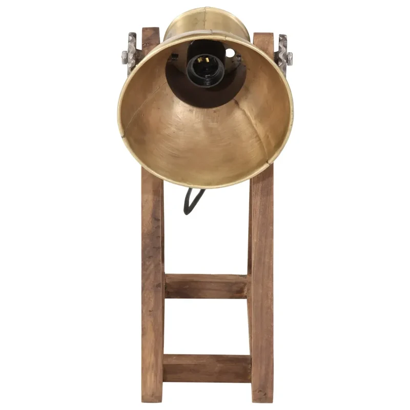 Lampe de bureau style industriel finition laiton antique 30 x 17 x 40 cm ambiance unique en fer 02_0047517