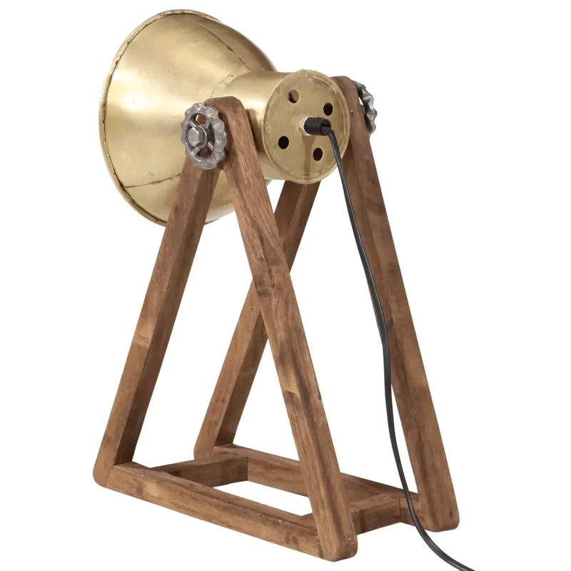 Lampe de bureau style industriel finition laiton antique 30 x 17 x 40 cm ambiance unique en fer 02_0047517