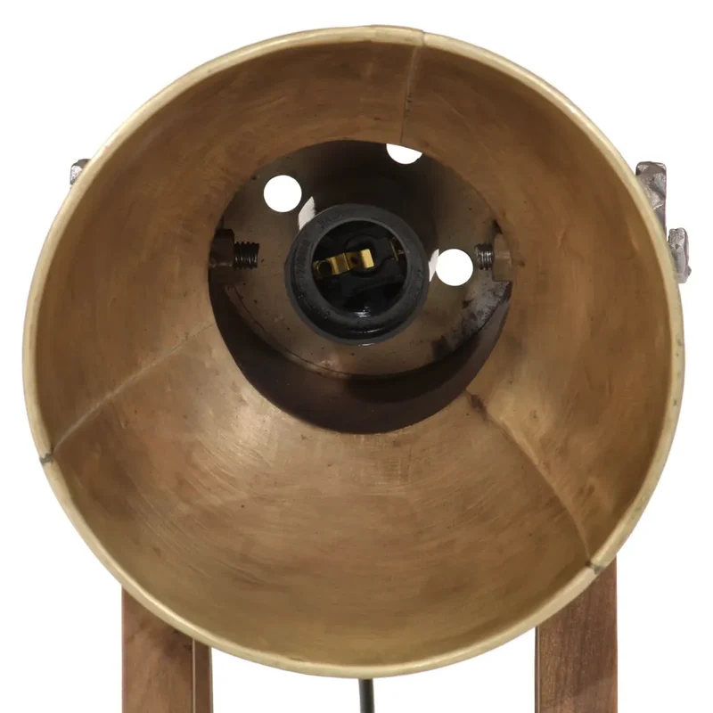 Lampe de bureau style industriel finition laiton antique 30 x 17 x 40 cm ambiance unique en fer 02_0047517