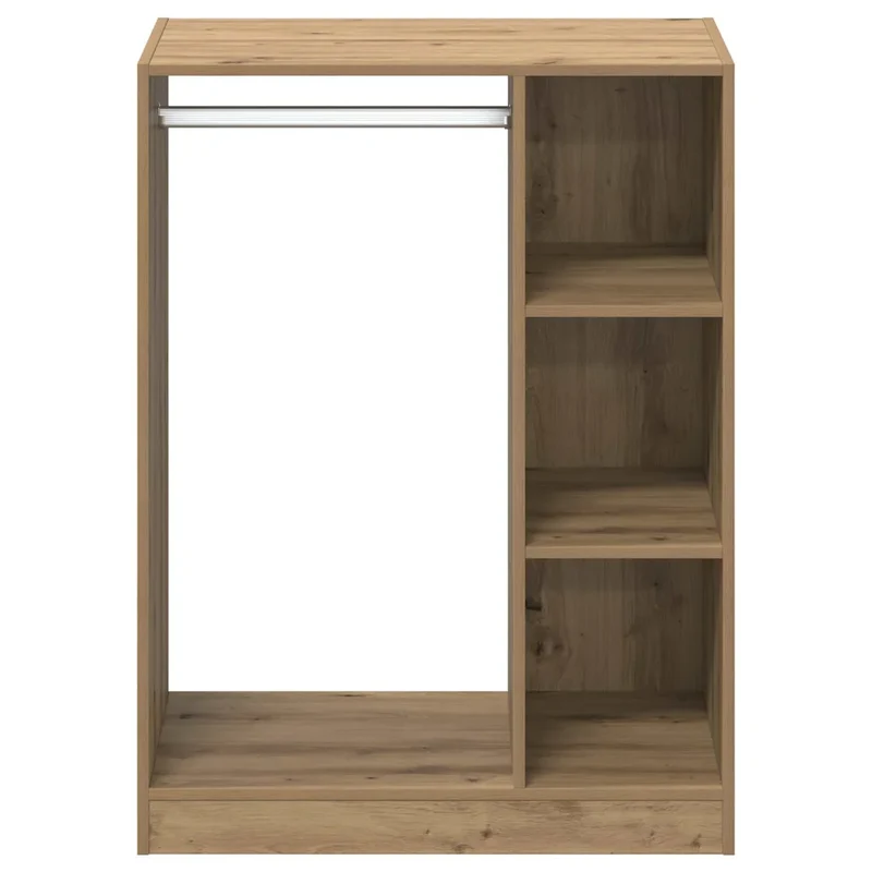 Armoire moderne rectangulaire grand espace de stockage 77 x 48 x 102 cm en bois d'ingénierie chêne artisanal 02_0052519