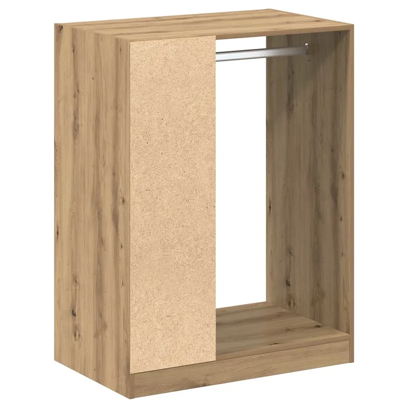 Armoire moderne rectangulaire grand espace de stockage 77 x 48 x 102 cm en bois d'ingénierie chêne artisanal 02_0052519
