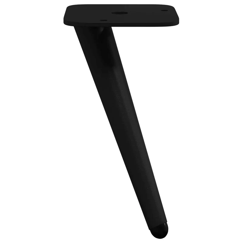 Lot de 12 pieds de support modernes 56 x 56 x 100 mm design effilé polyvalent en fer noir 02_0051984