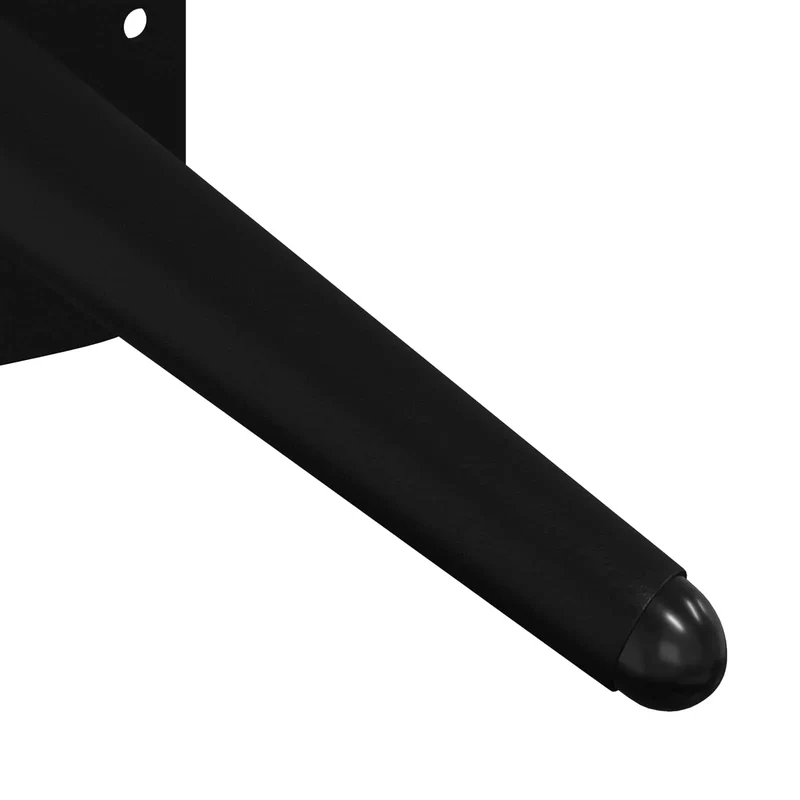 Lot de 12 pieds de support modernes 56 x 56 x 100 mm design effilé polyvalent en fer noir 02_0051984