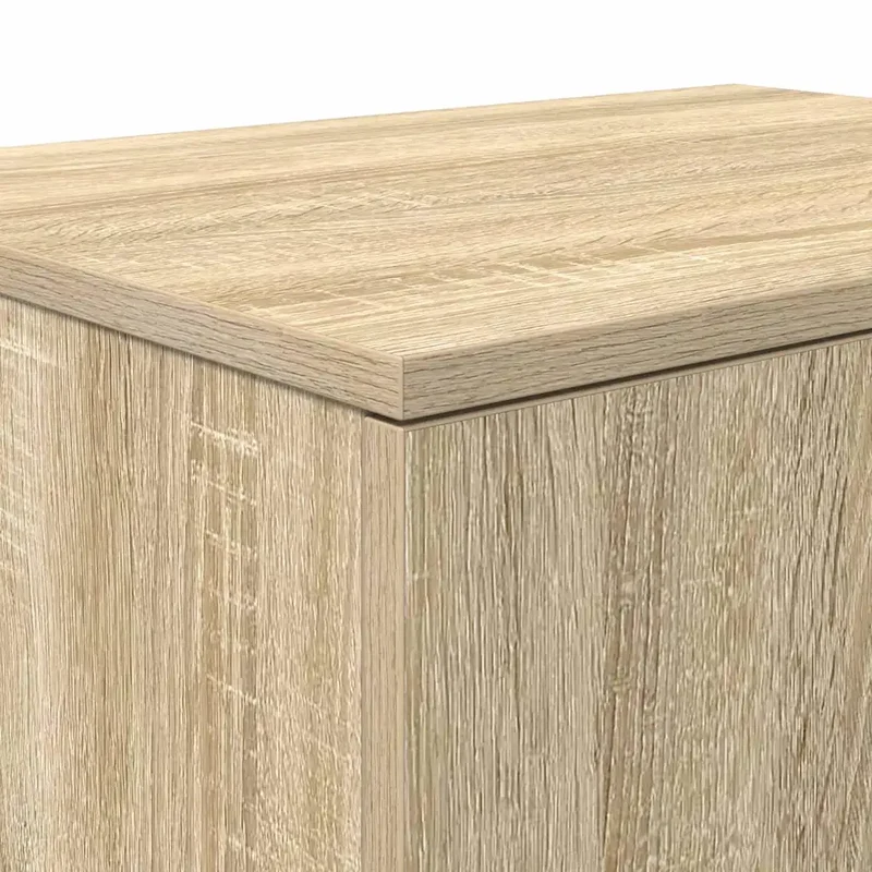 Armoire de rangement moderne fonctionnelle 127 x 41 x 40 cm en bois d'ingénierie chêne sonoma 02_0052104