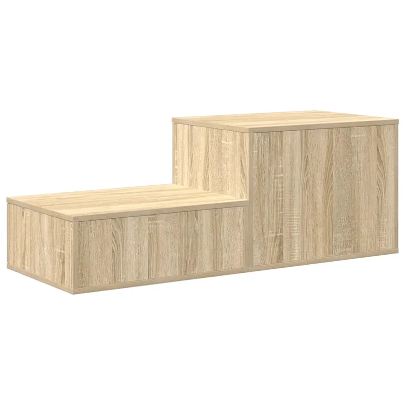 Armoire de rangement moderne fonctionnelle 127 x 41 x 40 cm en bois d'ingénierie chêne sonoma 02_0052104