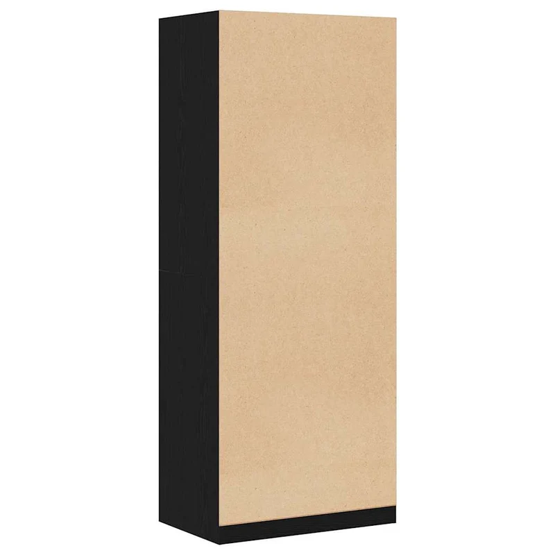 Armoire moderne avec 5 étagères rangement 80 x 50 x 200 cm en bois d'ingénierie chêne noir 02_0056014