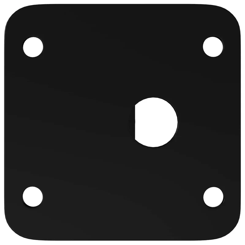 Lot de 12 pieds debout modernes 40 x 40 x 100 mm stables sans assemblage en fer noir 02_0051985