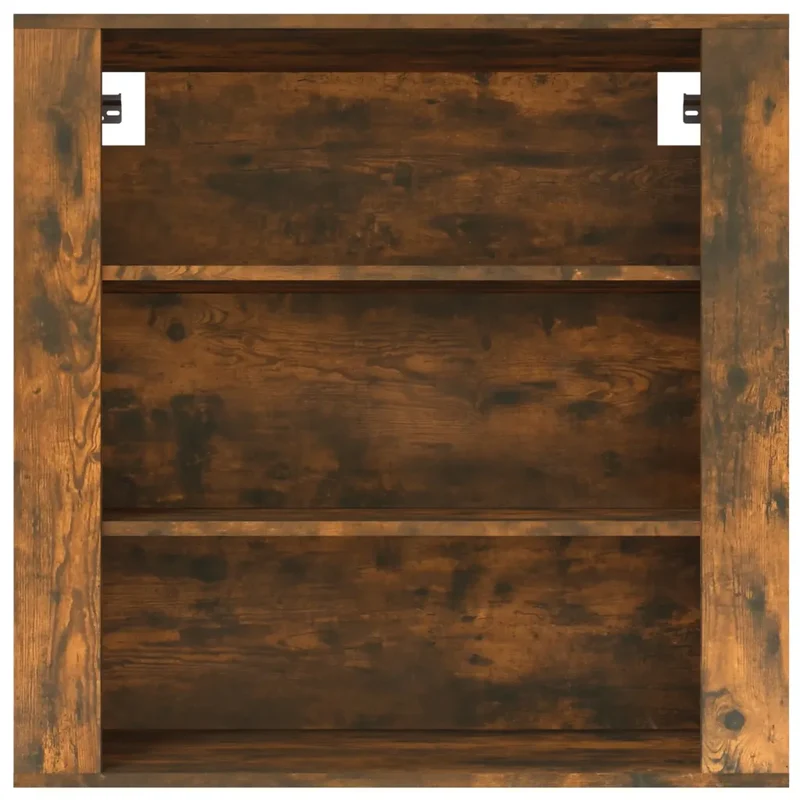 Armoire murale 80 x 33 x 80 cm grand espace de rangement décoration moderne en bois d'ingénierie chêne fumé 02_0048285