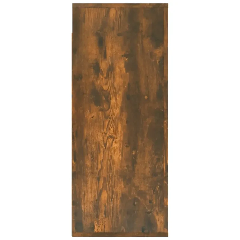 Armoire murale 80 x 33 x 80 cm grand espace de rangement décoration moderne en bois d'ingénierie chêne fumé 02_0048285