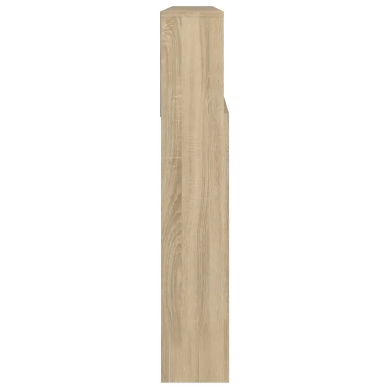 Armoire de tête de lit moderne rangement pratique chambre 220 x 19 x 103 cm en bois d'ingénierie chêne sonoma 02_0048013