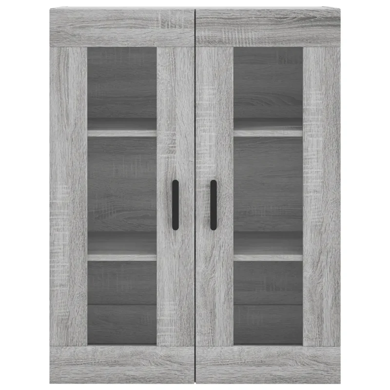 Armoire murale élégante rangement pratique 69,5 x 34 x 90 cm en bois d'ingénierie gris 02_0048634