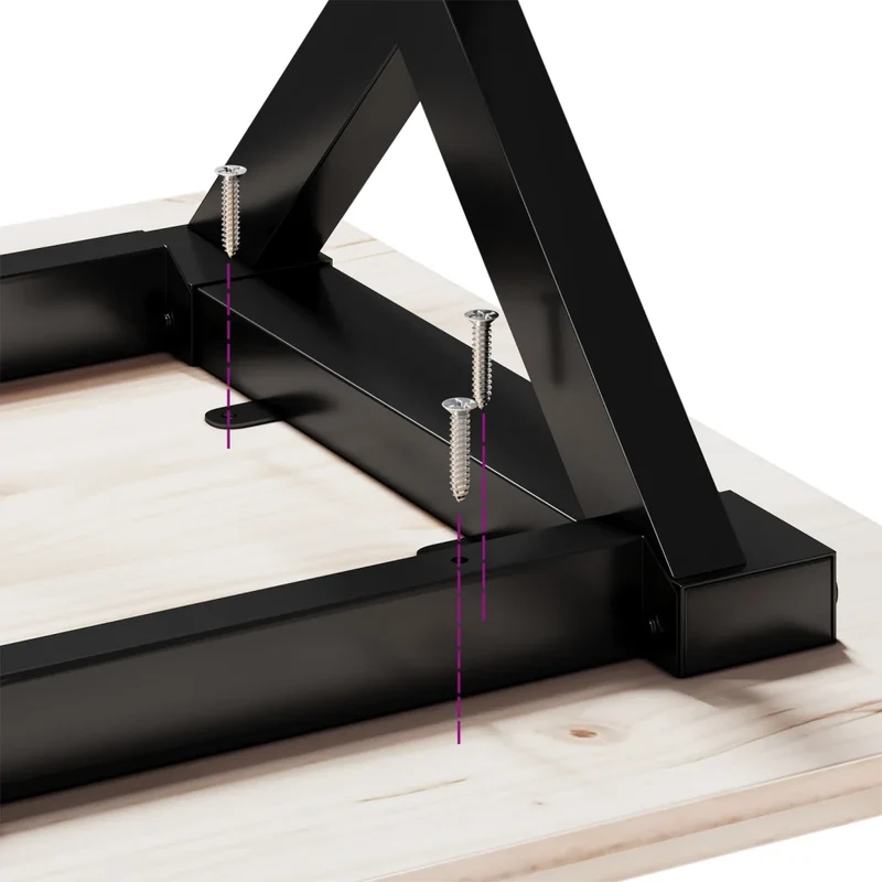 Pieds de table à manger cadre en X 60 x 40 x 73 cm stables et robustes style industriel en acier noir 02_0047242