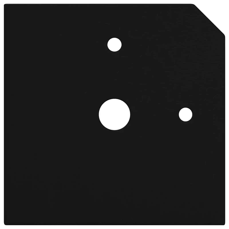 Lot de 12 pieds debout design moderne polyvalents 57 x 57 x 100 mm en fer noir 02_0051988