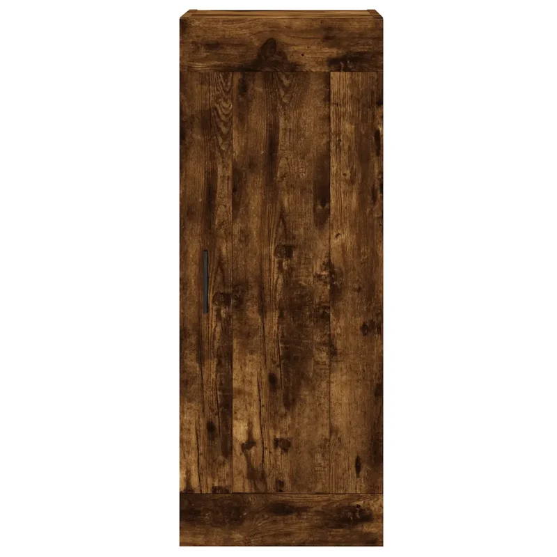 Armoire murale design moderne rangement 34,5 x 34 x 90 cm en bois d'ingénierie chêne fumé 02_0048960