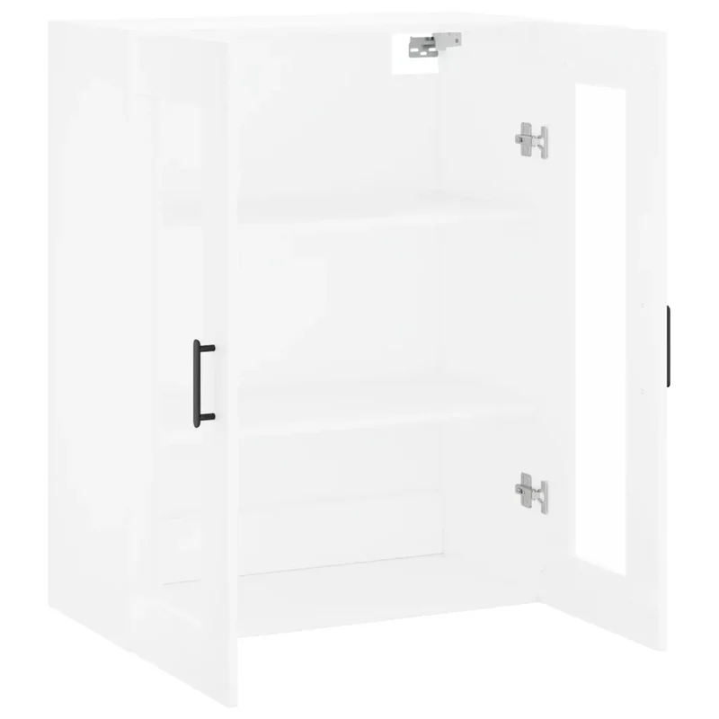 Armoire murale élégante style contemporain 69,5 x 34 x 90 cm espace de rangement pratique en bois blanc 02_0048630