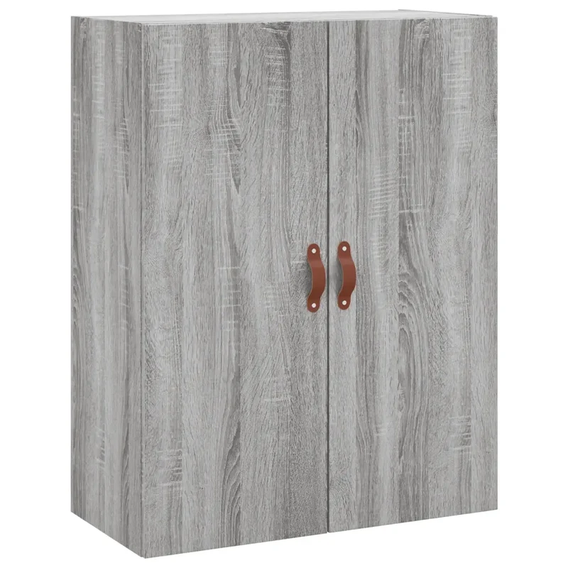 Lot de 2 armoires murales design pratique rangement 69,5 x 34 x 90 cm en bois d'ingénierie sonoma gris 02_0055347