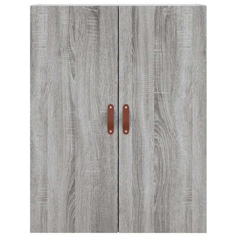 Lot de 2 armoires murales design pratique rangement 69,5 x 34 x 90 cm en bois d'ingénierie sonoma gris 02_0055347