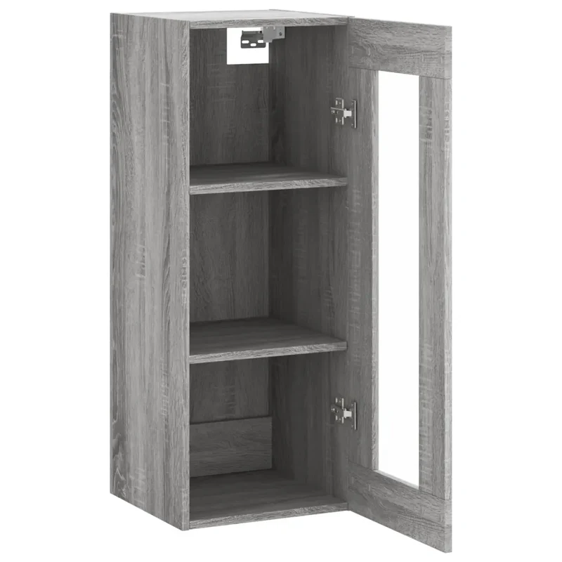 Armoire murale sonoma gris 34,5 x 34 x 90 cm grand espace de rangement design contemporain en bois gris 02_0048694