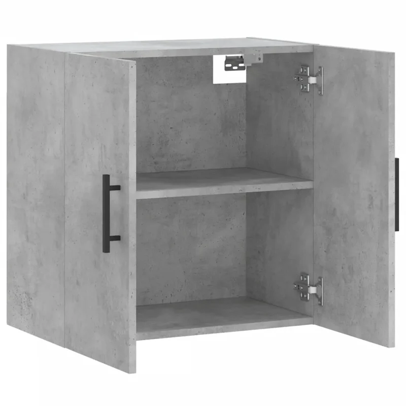 Armoire murale moderne rangement pratique 60 x 31 x 60 cm en bois d'ingénierie gris béton 02_0048823