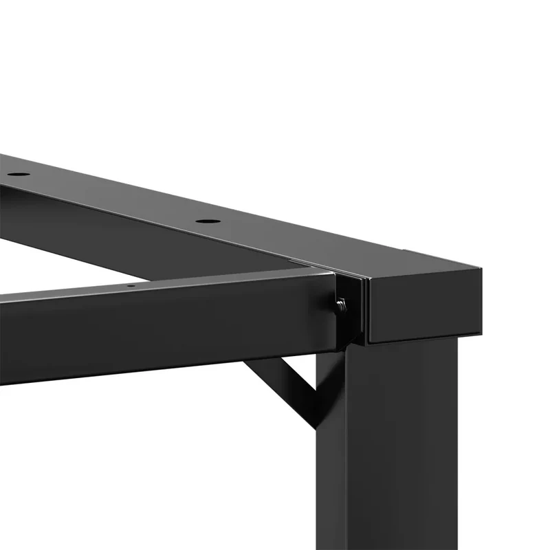 Pieds de table basse cadre en O 60 x 50 x 38 cm robustes et stables style industriel en acier noir 02_0047214