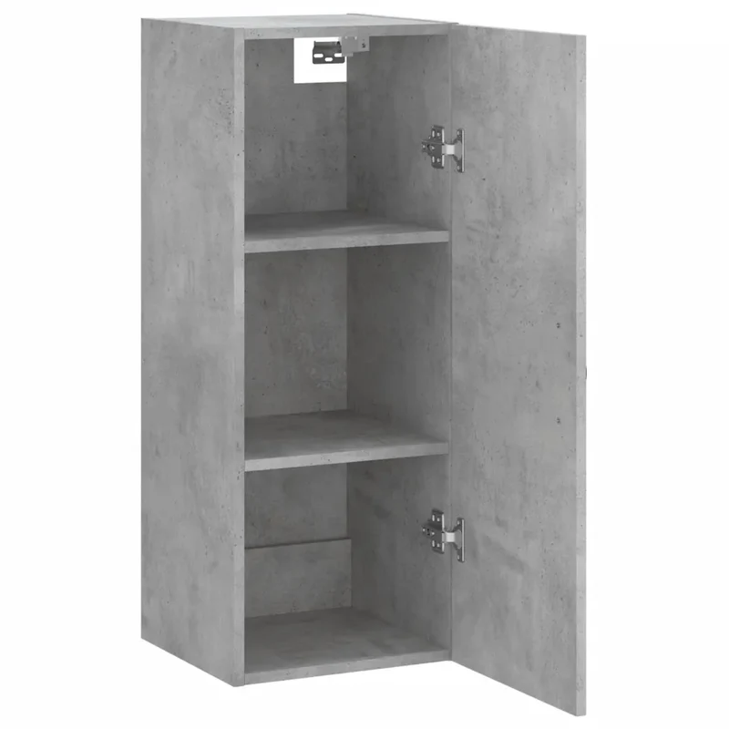 Armoire murale polyvalente 34,5 x 34 x 90 cm avec 3 compartiments moderne en bois béton 02_0049301