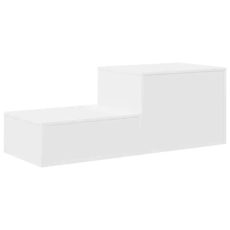 Armoire de rangement moderne avec 2 étagères 103 x 41 x 40 cm en bois d'ingénierie blanc 02_0052126