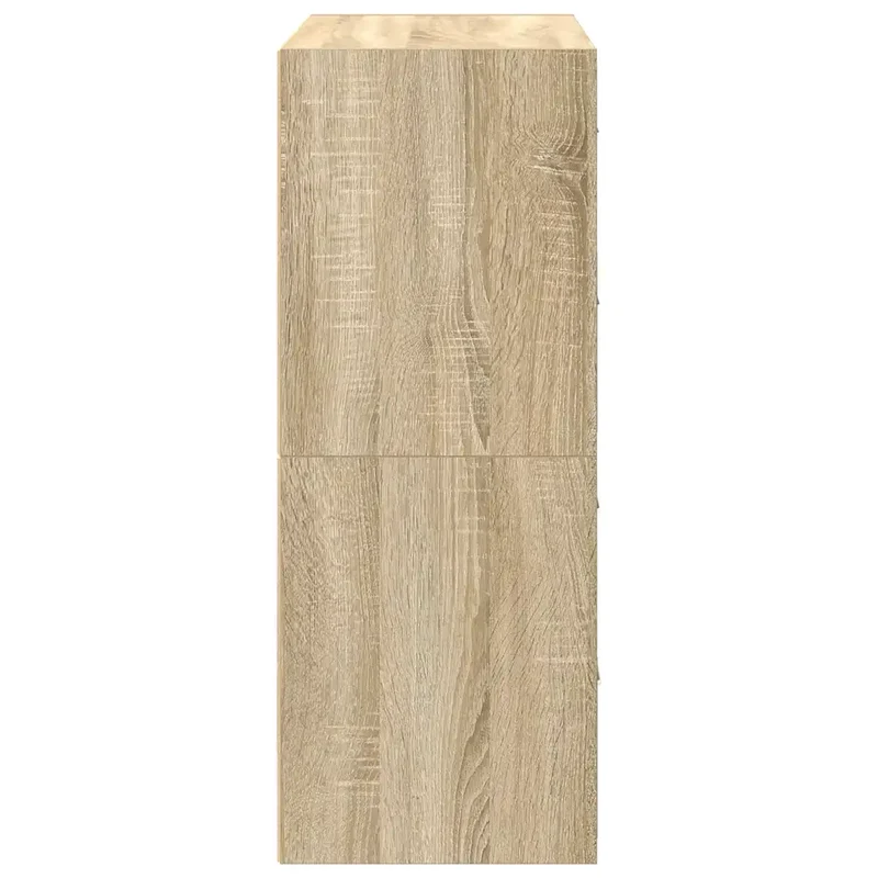 Lot de 2 armoires de rangement avec 2 tiroirs 60 x 31 x 40 cm en bois d'ingénierie chêne sonoma 02_0051193
