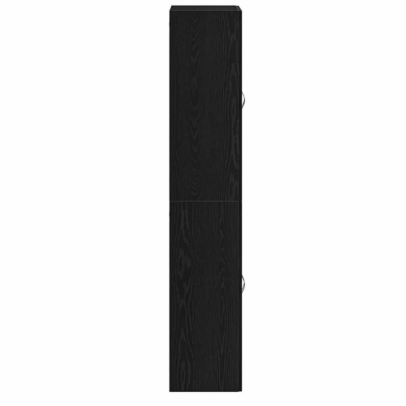 Lot de 2 armoires murales modernes avec 4 portes rangement 69,5 x 34 x 90 cm en bois d'ingénierie chêne noir 02_0055910