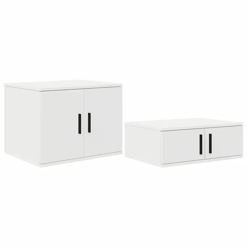 Armoire de rangement moderne 127 x 41 x 40 cm pratique minimaliste salle à manger salon en bois blanc 02_0052102