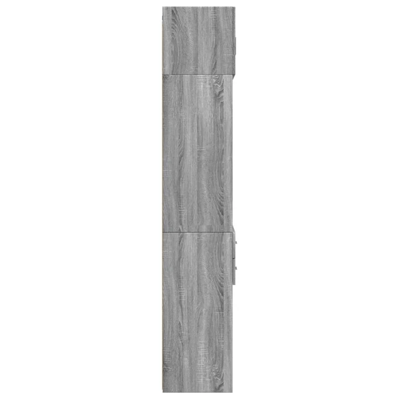 Armoire de rangement haute 11 compartiments 70 x 42,5 x 225 cm style moderne en bois d'ingénierie gris 02_0055591