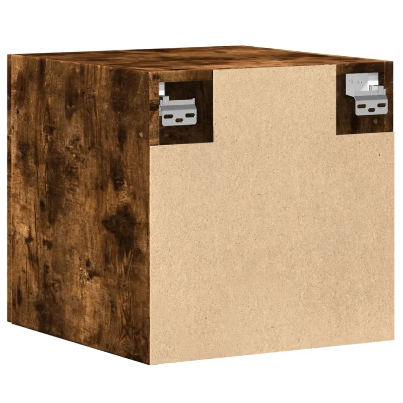 Armoire murale pratique gain de place salon chambre 40 x 42,5 x 40 cm en bois d'ingénierie chêne fumé 02_0049486