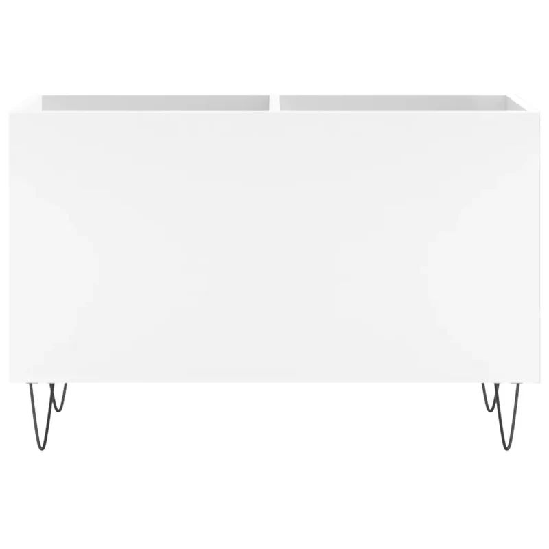 Armoire à disques pratique moderne rangement 74,5 x 38 x 48 cm en bois blanc 02_0049128