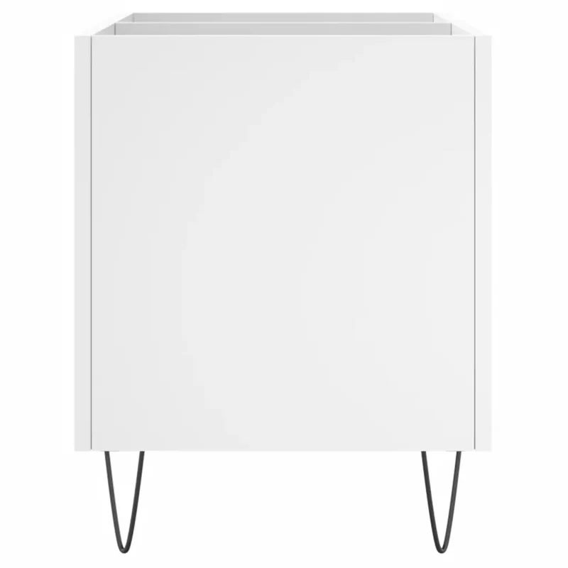 Armoire à disques pratique moderne rangement 74,5 x 38 x 48 cm en bois blanc 02_0049128