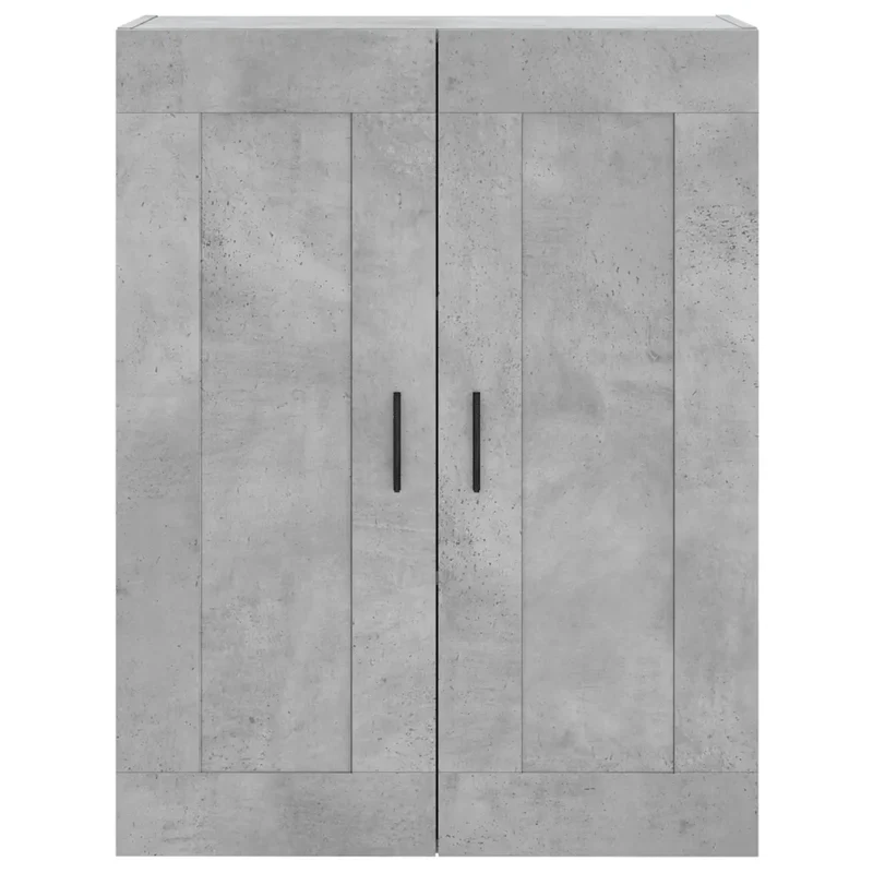 Armoire murale rangement flottante 69,5 x 34 x 90 cm fonctionnelle moderne en bois d'ingénierie gris béton 02_0048927